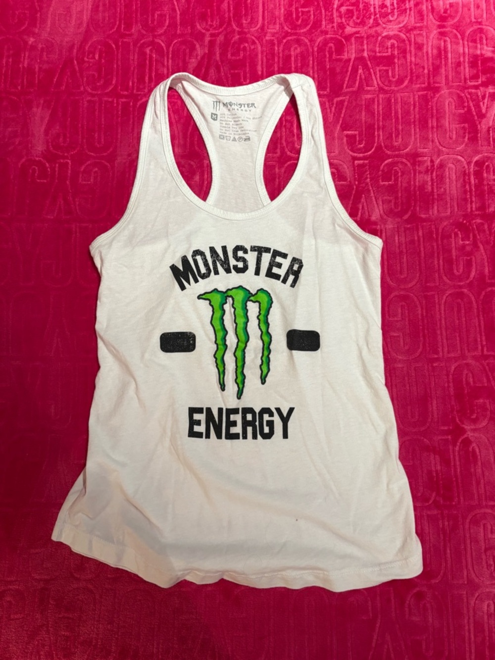 Monster Energy Racerback Tank Top White